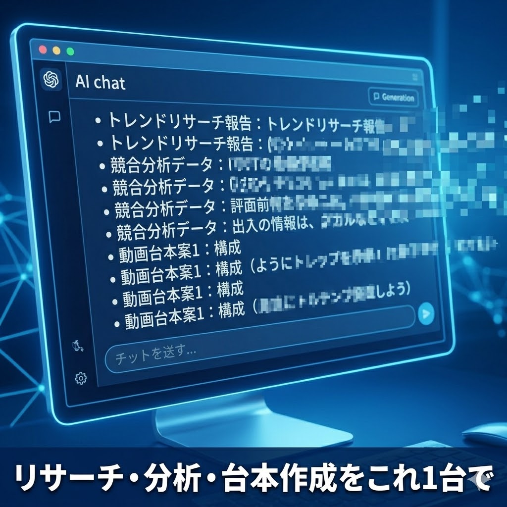 【SNS完全自動化】リサーチから台本作成までこなすAIマーケティングアシスタント - 画像 2